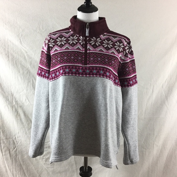 Orvis Sweaters - Orvis Snow River Sweater Fleece Quarter Zip - XL